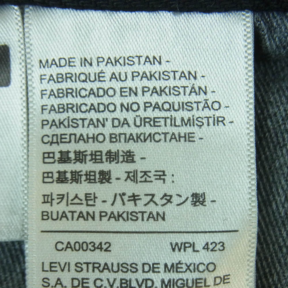 Levi's リーバイス 00501-0165 501 オリジナル ストレート ボタンフライ ブラック デニム パンツ ブラック系 W32 L30【中古】