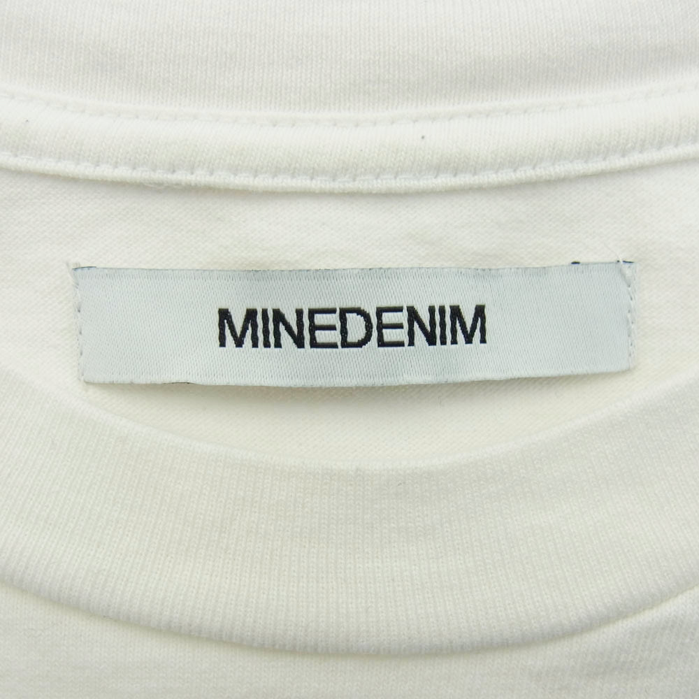 MINEDENIM マインデニム Cupra T-Shirt 半袖 ポケット カットソー Tシャツ ホワイト系 M【中古】