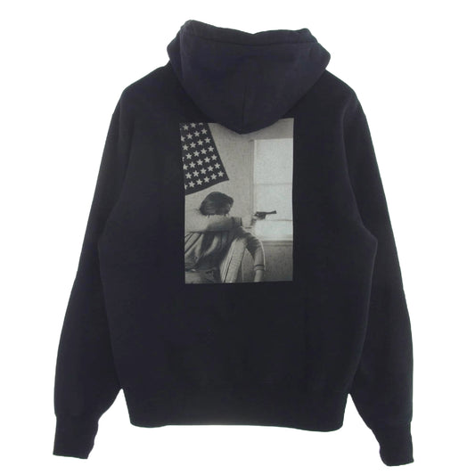 MINEDENIM マインデニム × WACKO MARIA × LARRY CLARK TULSA ワコマリア ラリークラーク バックプリント プルオーバー パーカー ブラック系 M【中古】