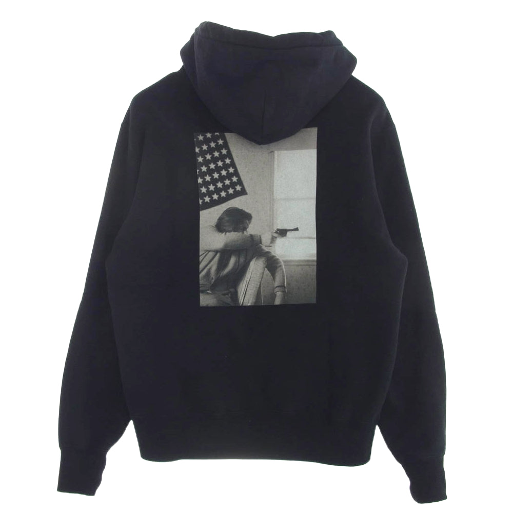 MINEDENIM マインデニム × WACKO MARIA × LARRY CLARK TULSA ワコマリア ラリークラーク バックプリント プルオーバー パーカー ブラック系 M【中古】