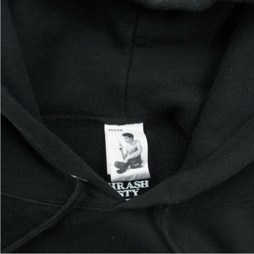MINEDENIM マインデニム × WACKO MARIA × LARRY CLARK TULSA ワコマリア ラリークラーク バックプリント プルオーバー パーカー ブラック系 M【中古】