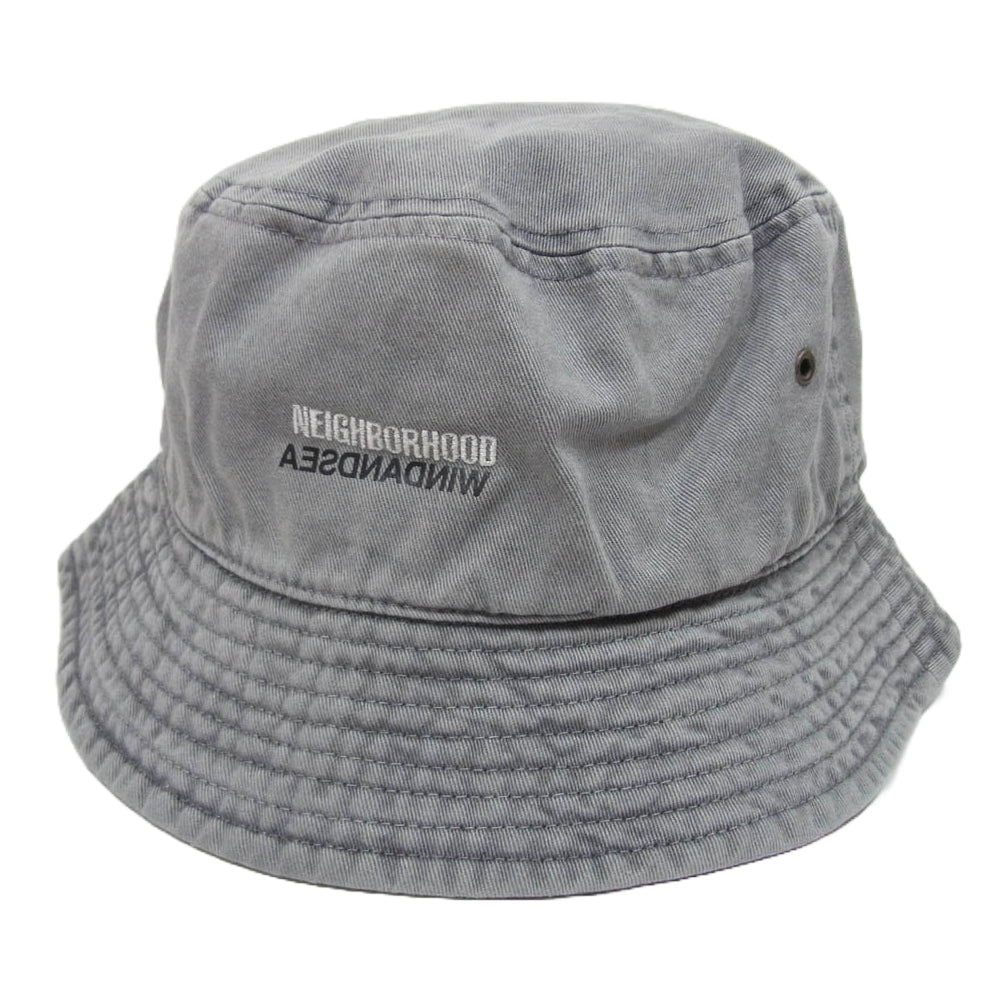 WIND AND SEA ウィンダンシー 21SS 211ELWSN-HT01S NEIGHBORHOOD ネイバーフッド バケット ハット 帽子 グレー系 F【中古】