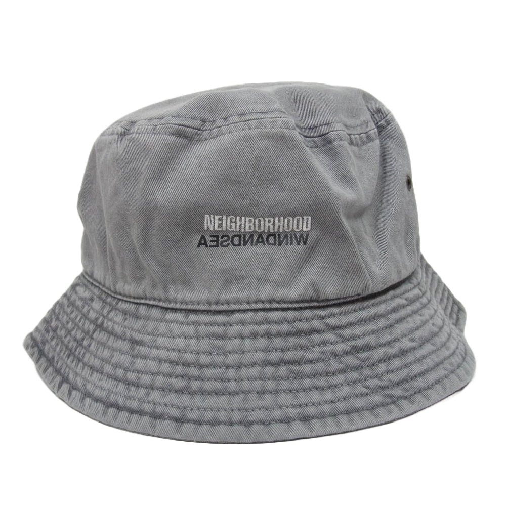 WIND AND SEA ウィンダンシー 21SS 211ELWSN-HT01S NEIGHBORHOOD ネイバーフッド バケット ハット 帽子 グレー系 F【中古】