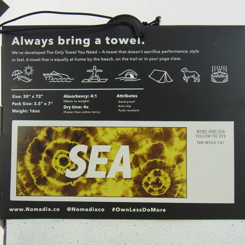 WIND AND SEA ウィンダンシー NOMADIX WDS CAMP TOWEL バス タオル イエロー系【新古品】【未使用】【中古】