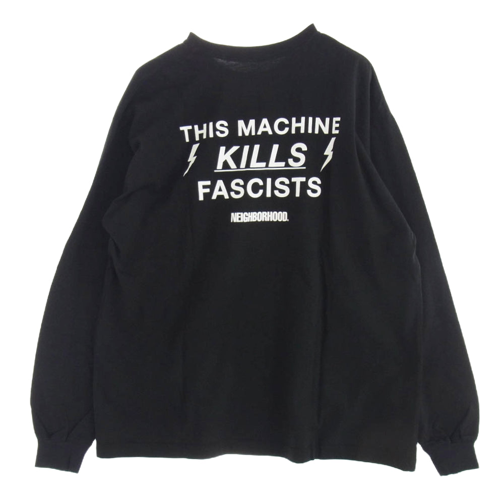 NEIGHBORHOOD ネイバーフッド 23AW 232PCNH-LT08 NH . TEE LS-8 コットン天竺 ロング スリーブ カットソー ブラック系 XL【中古】