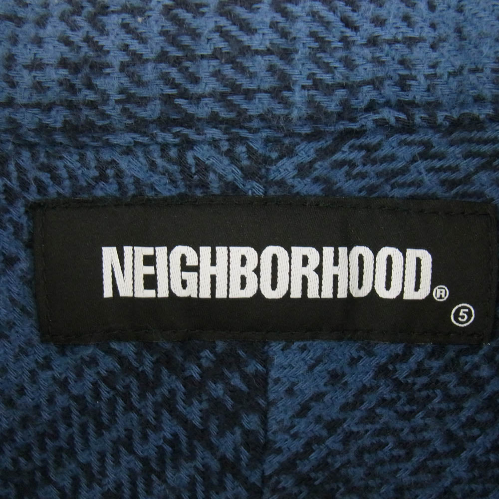 NEIGHBORHOOD ネイバーフッド 21AW 212ARNH-SHM01 LUMBERS ランバー チェック  長袖 シャツ ブルー系 ブラック系 XL【中古】