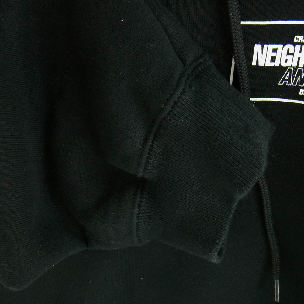 NEIGHBORHOOD ネイバーフッド 23SS 231UWWSN-CSM02S × WIND AND SEA SWEATPARKA LS ウィンダンシー ロゴ プリント フーディー パーカー ブラック系 XL【中古】