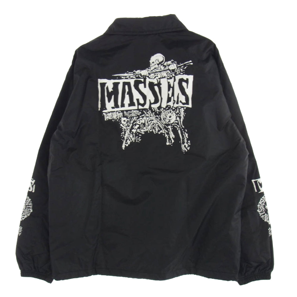 マシス NYLON JKT PREDATOR スカル バッグ ロゴ コーチ ジャケット ブラック系 L【中古】