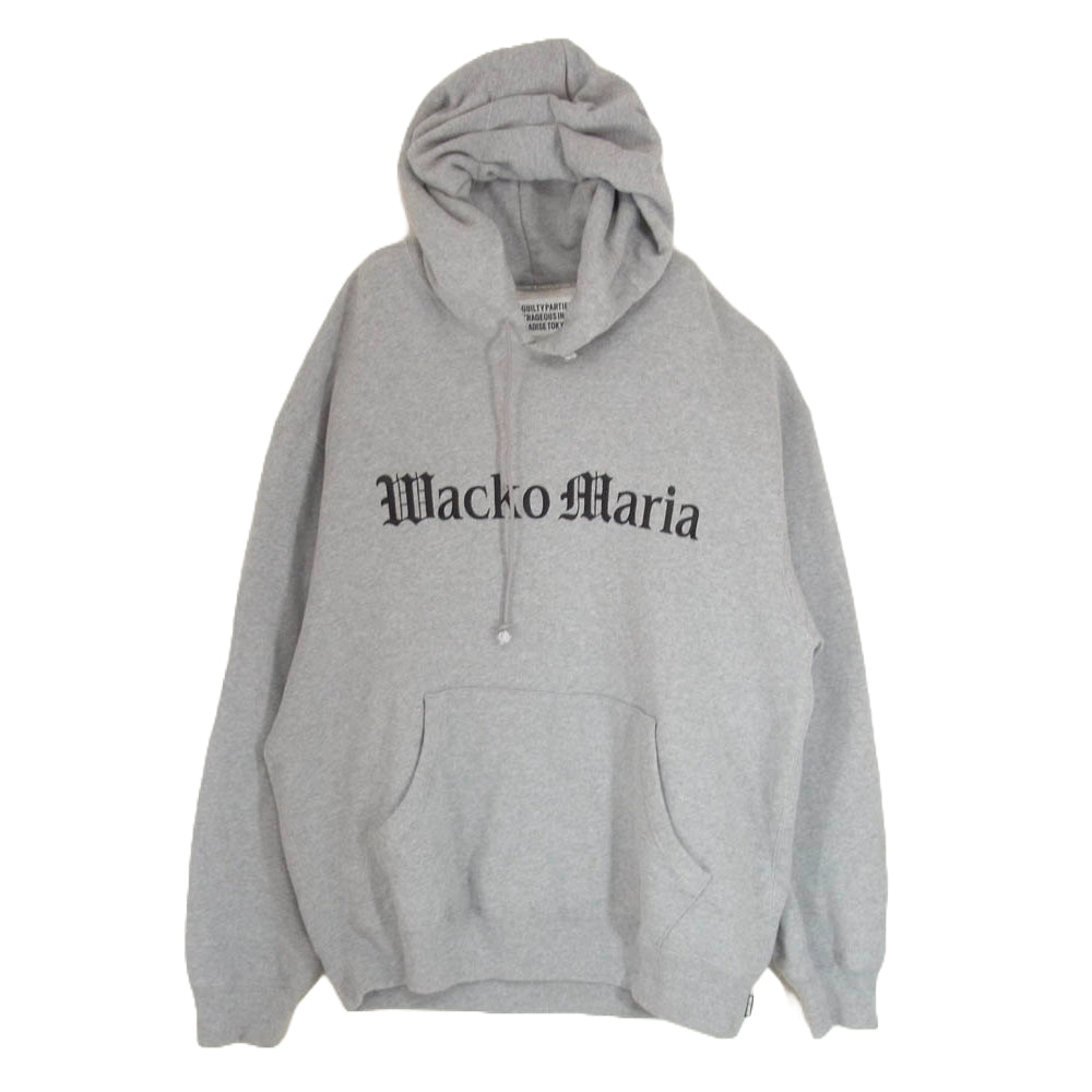 WACKO MARIA ワコマリア 23SS MIDDLE WEIGHT PULLOVER HOODED SWEAT SHIRT ロゴ 刺繍 ミドルウェイト スウェット パーカー グレー系 XL【中古】