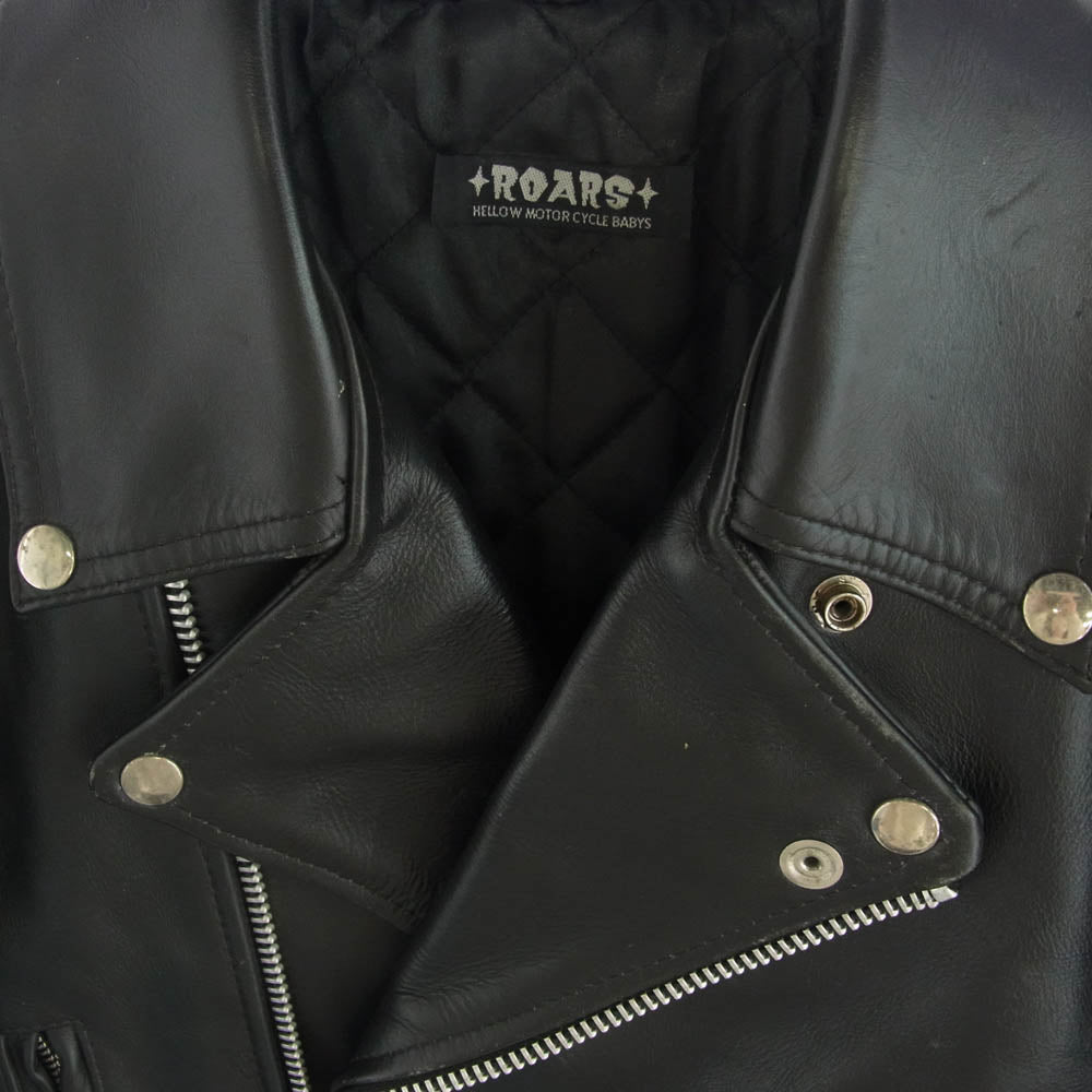 ロアーズオリジナル DOUBLE RIDERS JACKETレザー ダブル ライダース ジャケット ブラック系【中古】