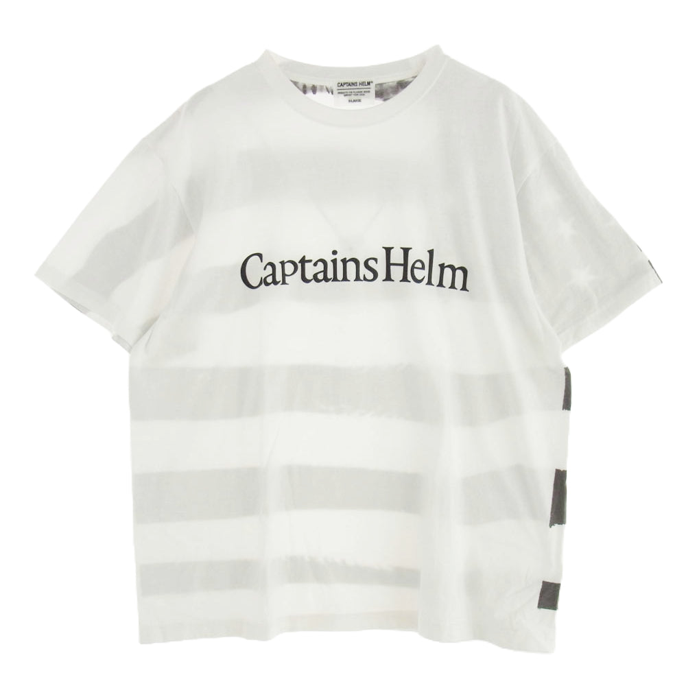 キャプテンヘルム スター ボーダー 半袖 Tシャツ ホワイト系 XL【中古】