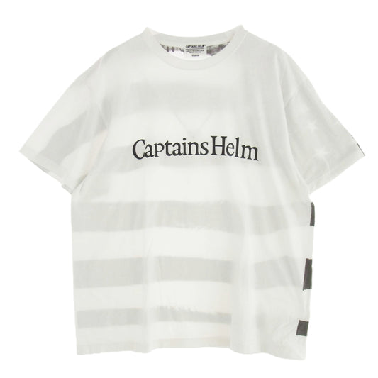 キャプテンヘルム スター ボーダー 半袖 Tシャツ ホワイト系 XL【中古】