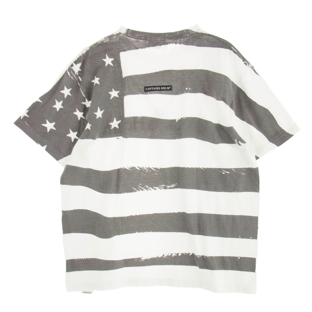 キャプテンヘルム スター ボーダー 半袖 Tシャツ ホワイト系 XL【中古】