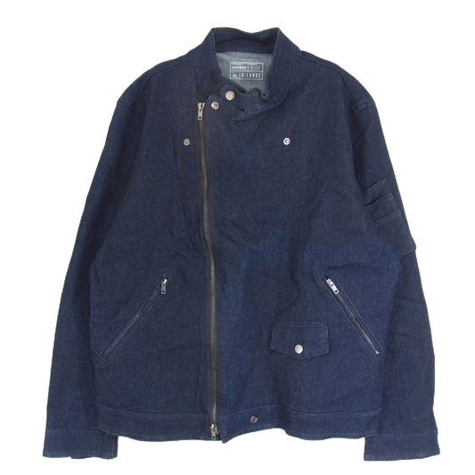 HACHIOJI REHOME ライダース デニム ジャケット インディゴブルー系 XL【中古】
