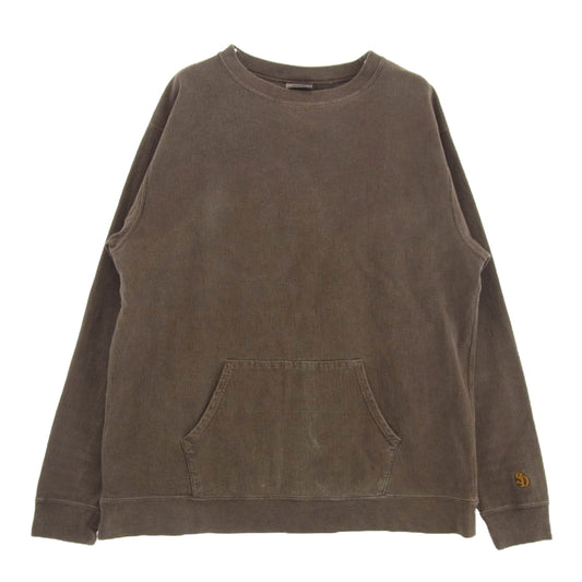 STANDARD CALIFORNIA スタンダードカリフォルニア SD COTTONN PULLOVER  SWEAT ポケット 付き スウェット ブラウン系 ダークブラウン系 L【中古】