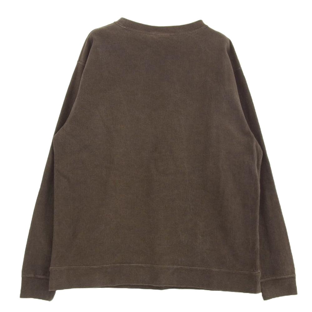 STANDARD CALIFORNIA スタンダードカリフォルニア SD COTTONN PULLOVER  SWEAT ポケット 付き スウェット ブラウン系 ダークブラウン系 L【中古】