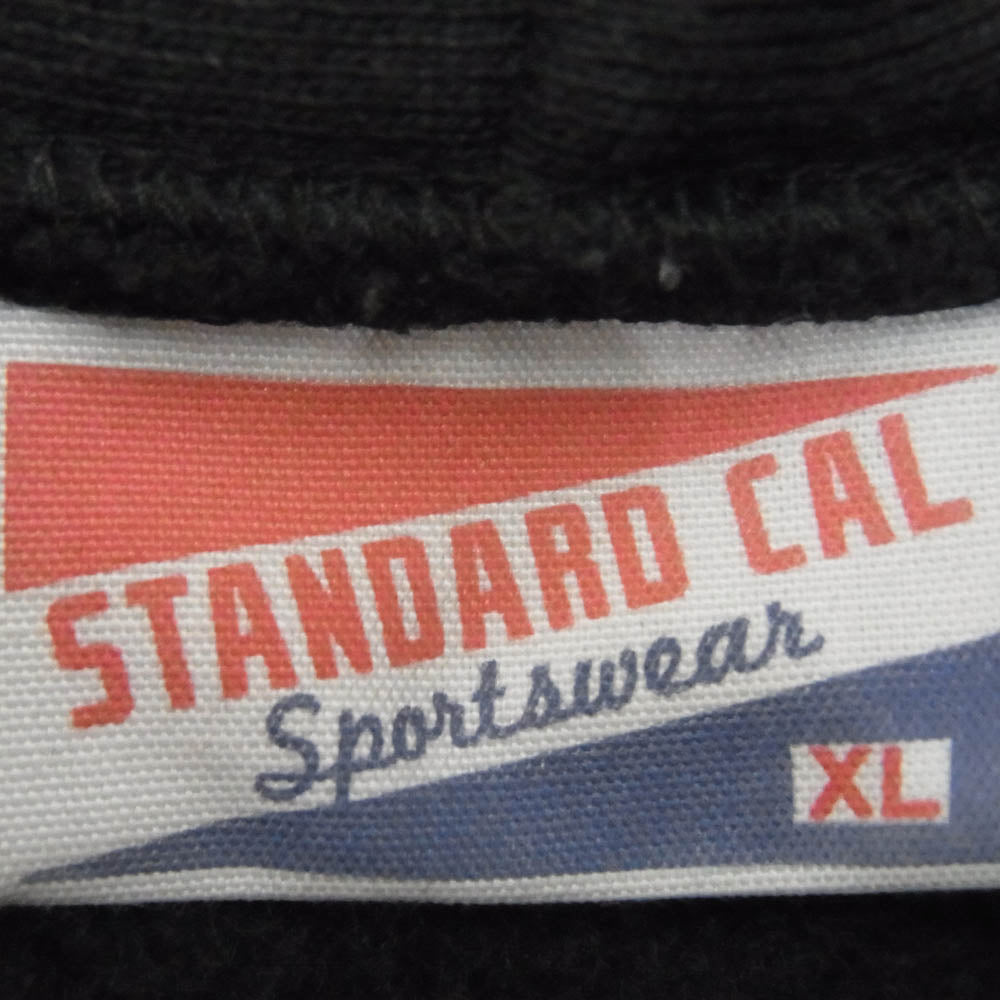 STANDARD CALIFORNIA スタンダードカリフォルニア ワンポイント ロゴ ジップ パーカー ブラック系 XL【中古】