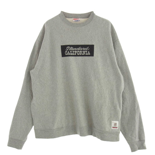 STANDARD CALIFORNIA スタンダードカリフォルニア ×GO OUT SD US Cotton Pullover Sweat ゴーアウト スウェット グレー系 XL【中古】