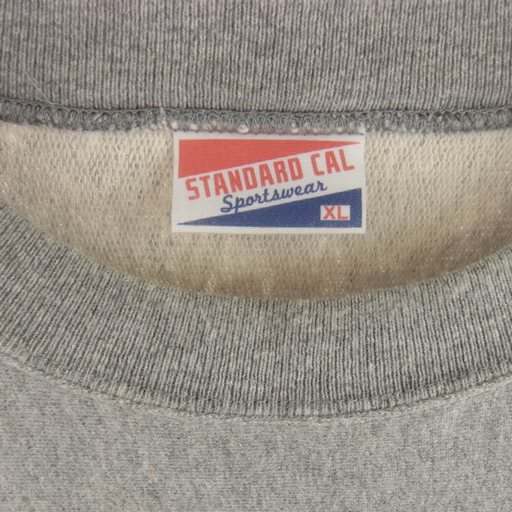 STANDARD CALIFORNIA スタンダードカリフォルニア ×GO OUT SD US Cotton Pullover Sweat ゴーアウト スウェット グレー系 XL【中古】