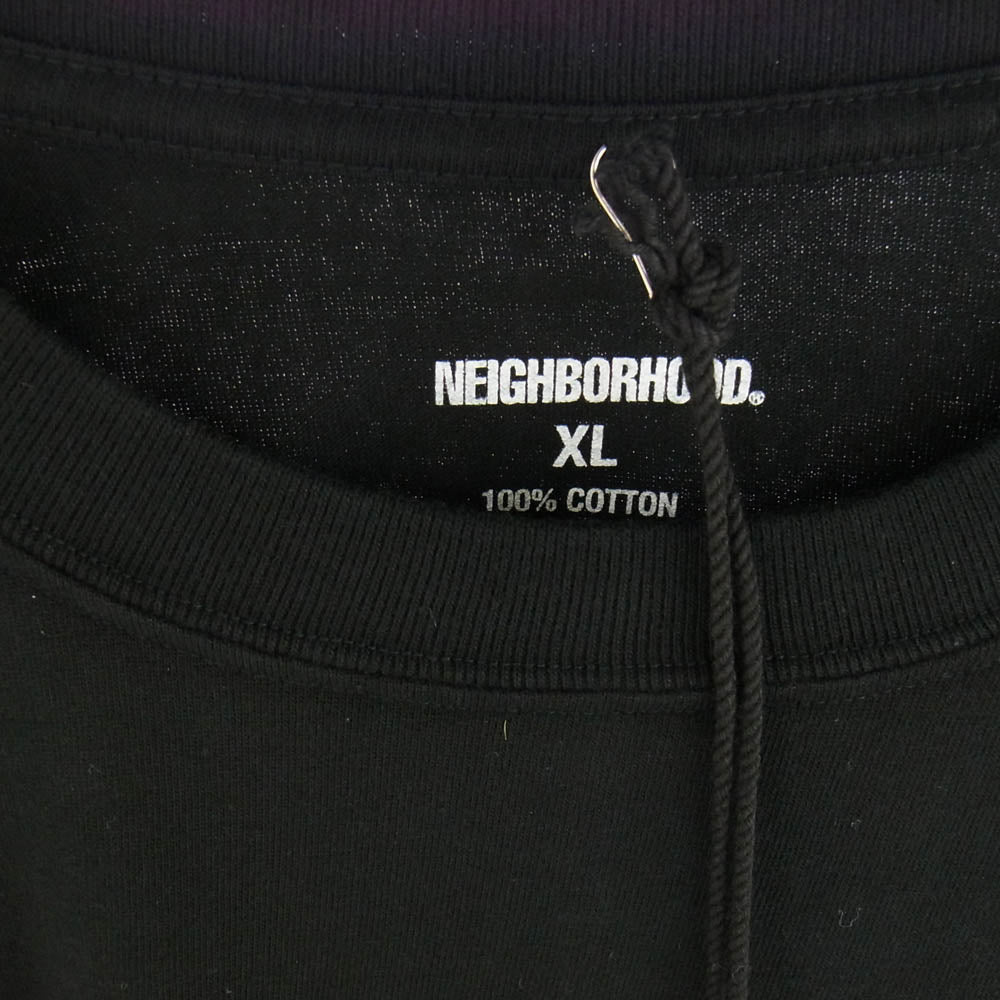 NEIGHBORHOOD ネイバーフッド 24SS 241PCNH-ST23 NH TEE ロゴプリント 半袖 Tシャツ ブラック系 XL【美品】【中古】