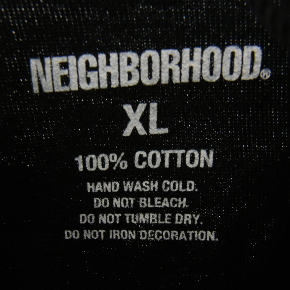 NEIGHBORHOOD ネイバーフッド 24SS 241PCNH-ST23 NH TEE ロゴプリント 半袖 Tシャツ ブラック系 XL【美品】【中古】