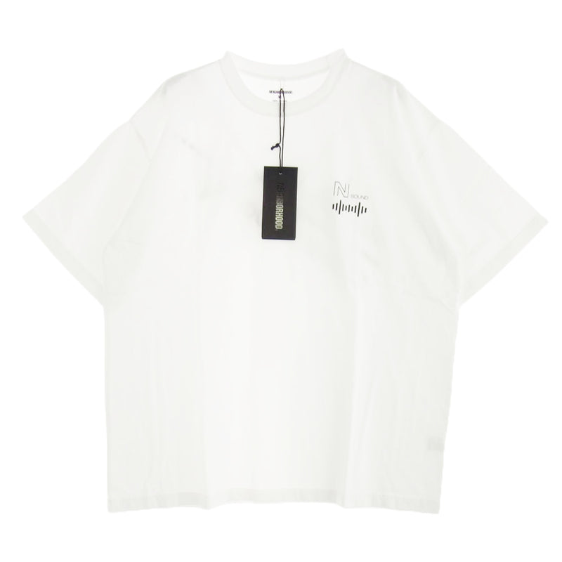 NEIGHBORHOOD ネイバーフッド 24SS 241PCNH-ST05 NH TEE SS-5 ロゴプリント 半袖 クルーネック Tシャツ ホワイト系 XL【中古】