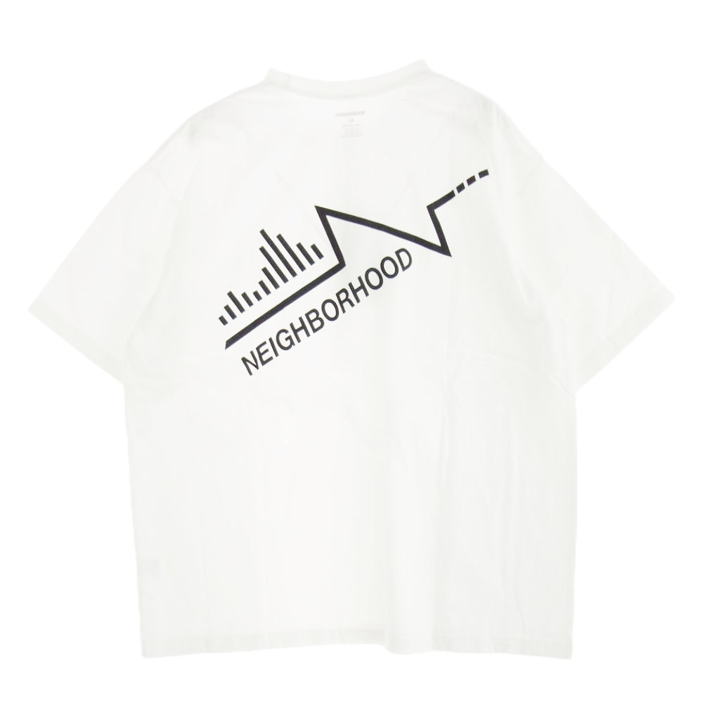 NEIGHBORHOOD ネイバーフッド 24SS 241PCNH-ST05 NH TEE SS-5 ロゴプリント 半袖 クルーネック Tシャツ ホワイト系 XL【中古】
