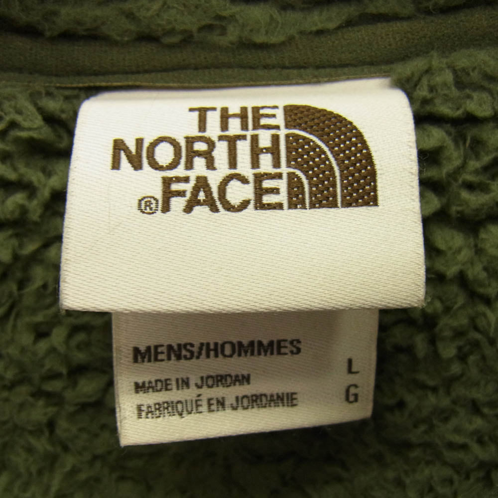 THE NORTH FACE ノースフェイス NF0A3YRS CAMPSHIRE PULLOVER HOODIES シェルパ フリース プルオーバー フーディ フリース ジャケット カーキ系 L【中古】
