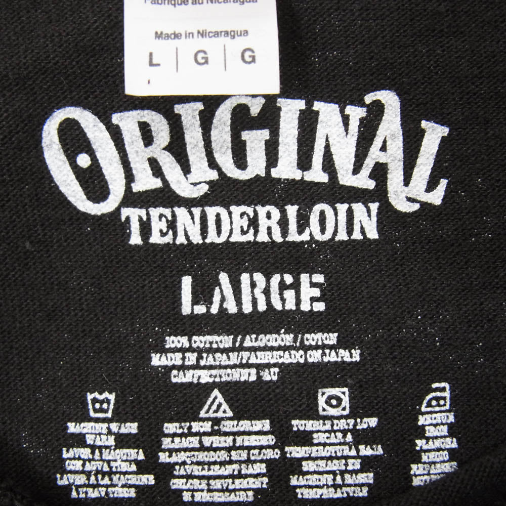 TENDERLOIN テンダーロイン T-TEE BS ボルネオスカル プリント 半袖 Tシャツ ブラック系 L【中古】