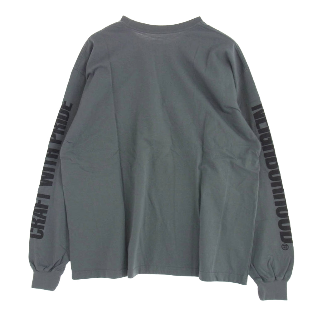 NEIGHBORHOOD ネイバーフッド 23SS 231PCNH-LT01 NH . TEE LS-1 ロング スリーブ Tシャツ コットン 天竺 チャコール系 ダークグレー系 XL【新古品】【未使用】【中古】