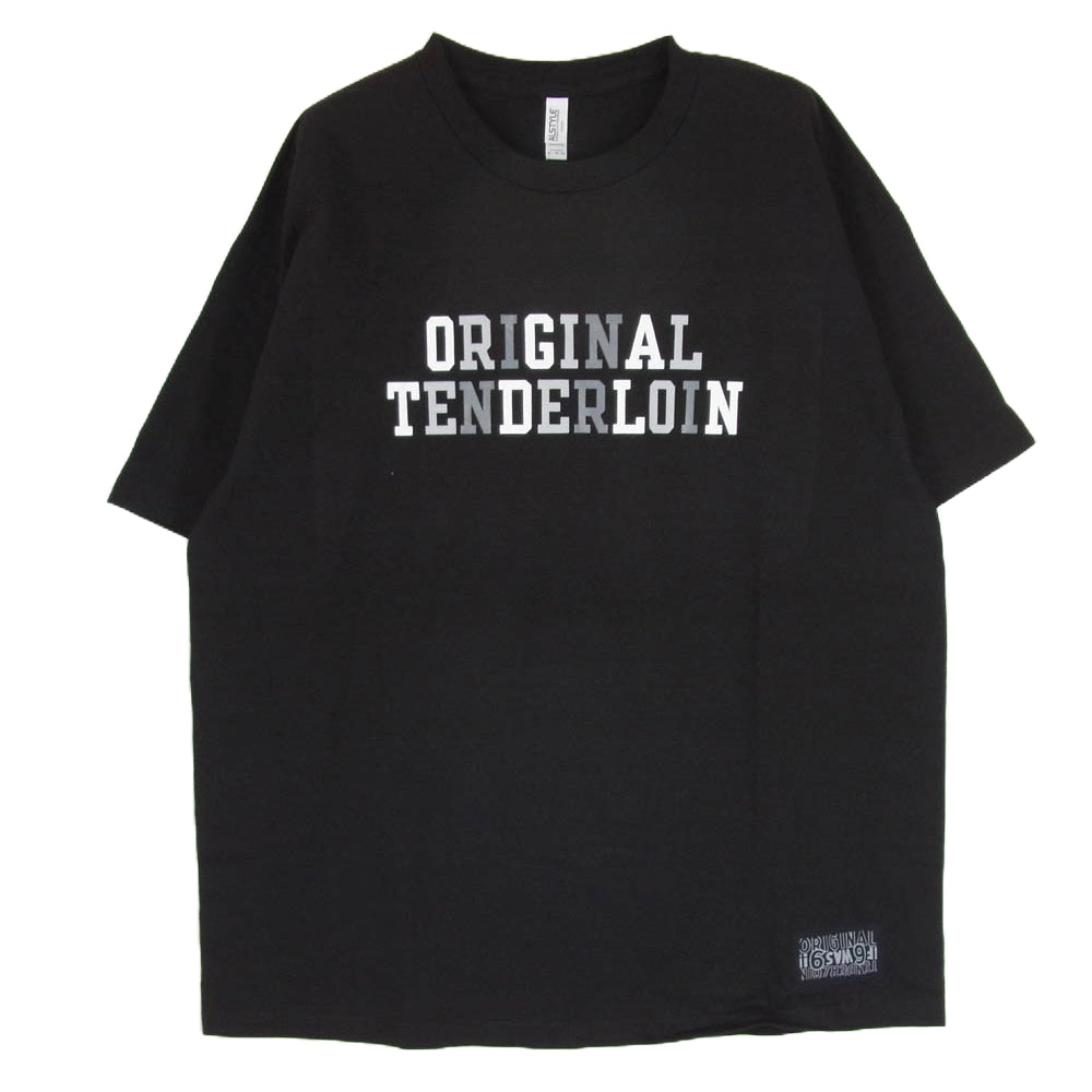 TENDERLOIN テンダーロイン TEE 2A ORIGINAL ロゴプリント 半袖 Tシャツ ブラック系 XL【中古】