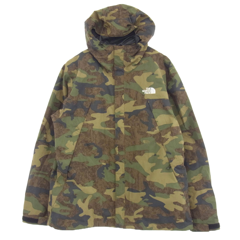 THE NORTH FACE ノースフェイス NP62234 NOVELTY SCOOP JACKET ノベルティ スクープ ジャケット マウンテン パーカー ナイロン ジャケット カモフラージュ カーキ系 XL【中古】