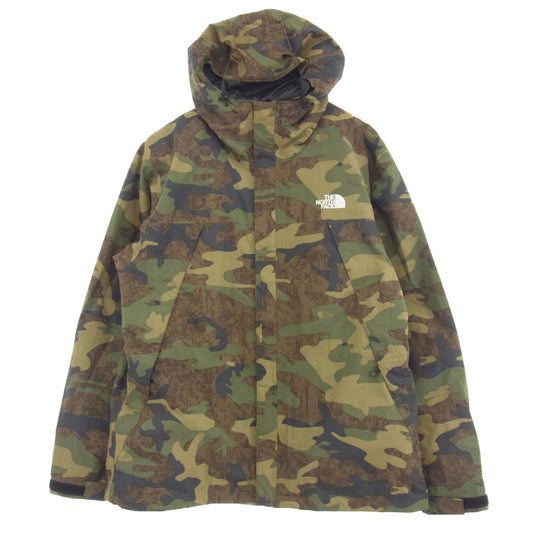 THE NORTH FACE ノースフェイス NP62234 NOVELTY SCOOP JACKET ノベルティ スクープ ジャケット マウンテン パーカー ナイロン ジャケット カモフラージュ カーキ系 XL【中古】