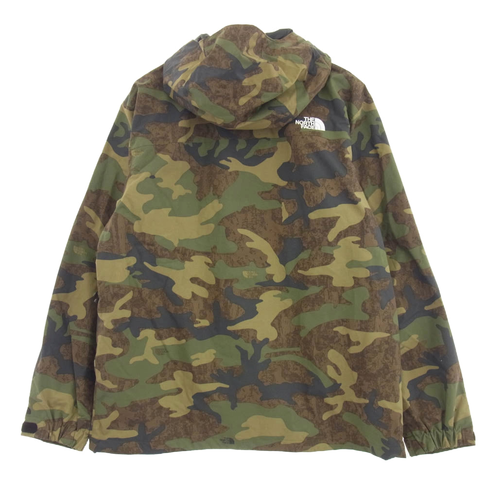 THE NORTH FACE ノースフェイス NP62234 NOVELTY SCOOP JACKET ノベルティ スクープ ジャケット マウンテン パーカー ナイロン ジャケット カモフラージュ カーキ系 XL【中古】
