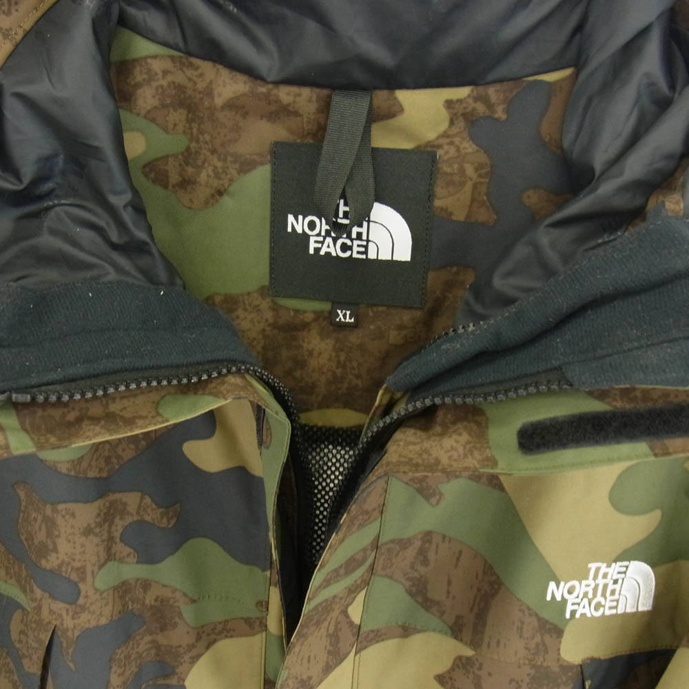 THE NORTH FACE ノースフェイス NP62234 NOVELTY SCOOP JACKET ノベルティ スクープ ジャケット マウンテン パーカー ナイロン ジャケット カモフラージュ カーキ系 XL【中古】