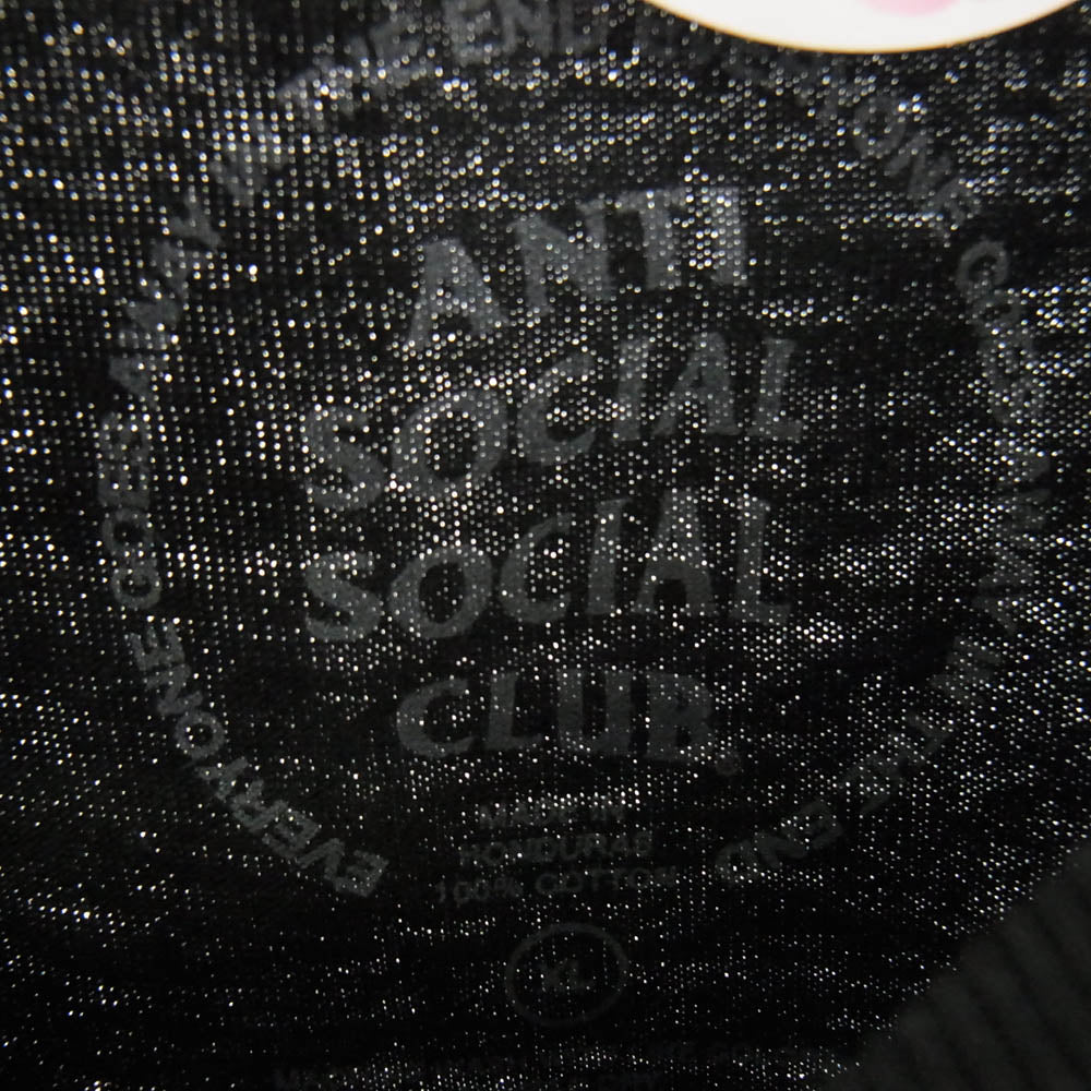 NEIGHBORHOOD ネイバーフッド 24SS 241GEASN-LTM01S × Anti Social Social Club アンチ ソーシャル ソーシャル クラブ プリント ロングスリーブ カットソー 長袖 ブラック系 XL【新古品】【未使用】【中古】