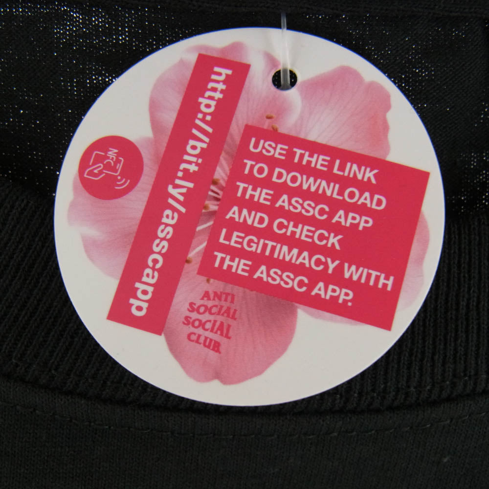 NEIGHBORHOOD ネイバーフッド 24SS 241GEASN-LTM01S × Anti Social Social Club アンチ ソーシャル ソーシャル クラブ プリント ロングスリーブ カットソー 長袖 ブラック系 XL【新古品】【未使用】【中古】