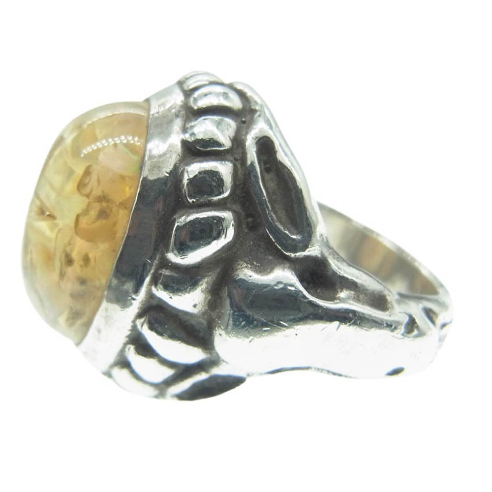 ALEX STREETER アレックスストリーター 2019年限定 ANGEL HEART RING K18スターカスタム オパールファイア エンジェルハート リング シルバー系 イエロー系 8.5号【中古】