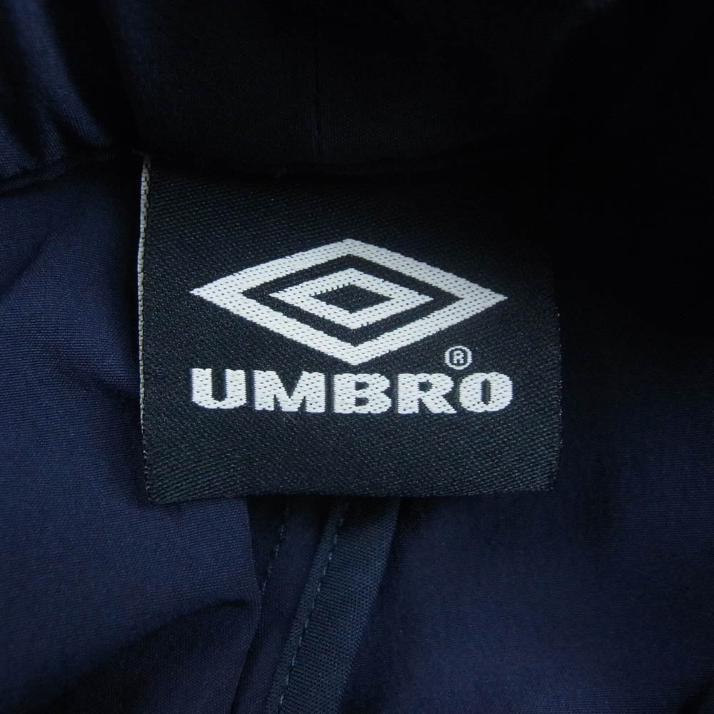 アンブロ 1214-499-8822 BEAUTY&YOUTH ビューティアンドユース別注 P/O TRACK PANTS サイドライン ロゴ ナイロン トラックパンツ ネイビー系 XL【中古】