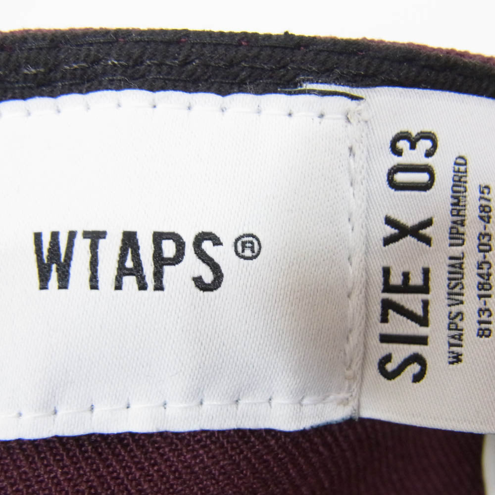 WTAPS ダブルタップス 24AW 242NENED-HT02 New Era ニューエラ WTロゴ刺繍 6パネル ベースボールキャップ 帽子 バーガンディ エンジ系 X03　【中古】