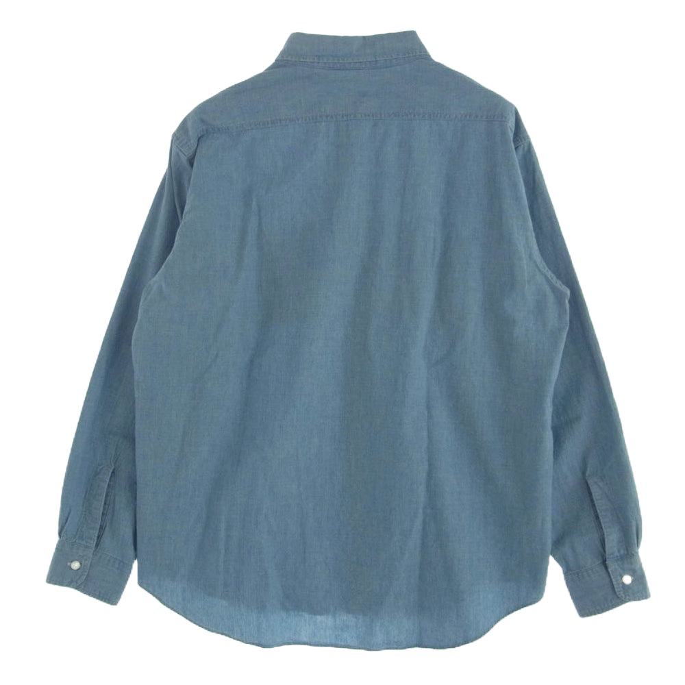 A.PRESSE アプレッセ 23SS 23SAP-02-01H Washed Chambray Shirt ウォッシュド シャンブレー 長袖 シャツ インディゴブルー系 2【新古品】【未使用】【中古】