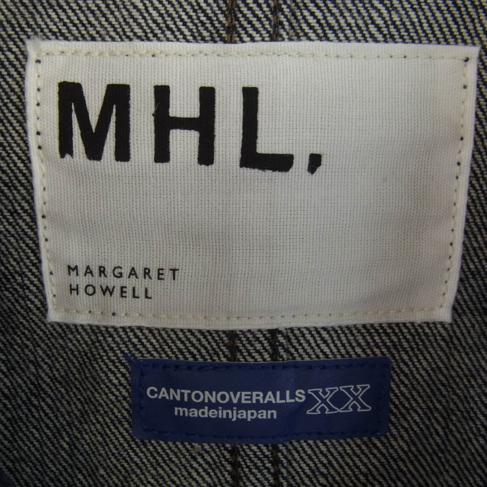 MARGARET HOWELL マーガレットハウエル 596-1225500 MHL. CANTON OVERALLS DENIM キャントンオーバーオールズ デニム カバーオール ジャケット ダークネイビー系 38【新古品】【未使用】【中古】
