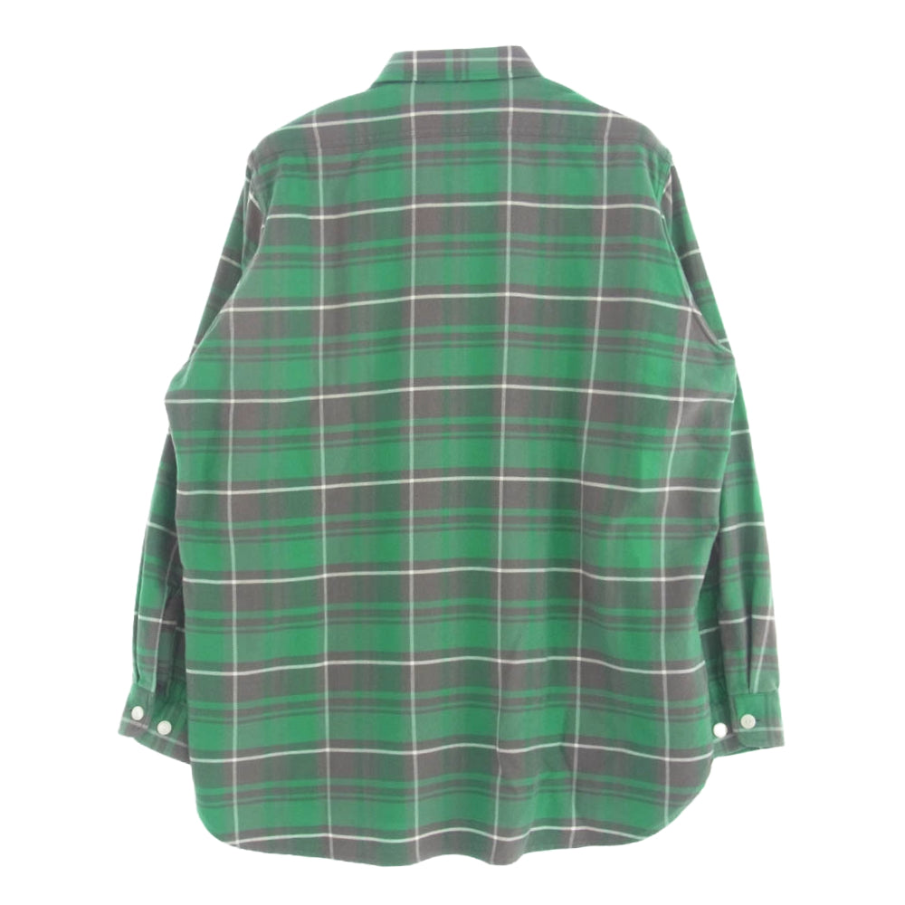アンライクリー U23F-11-0002 Elbow Patch Flannel Work Shirts エルボーパッチ フランネル ワーク シャツ 長袖 グリーン系 ブラック系 M【新古品】【未使用】【中古】