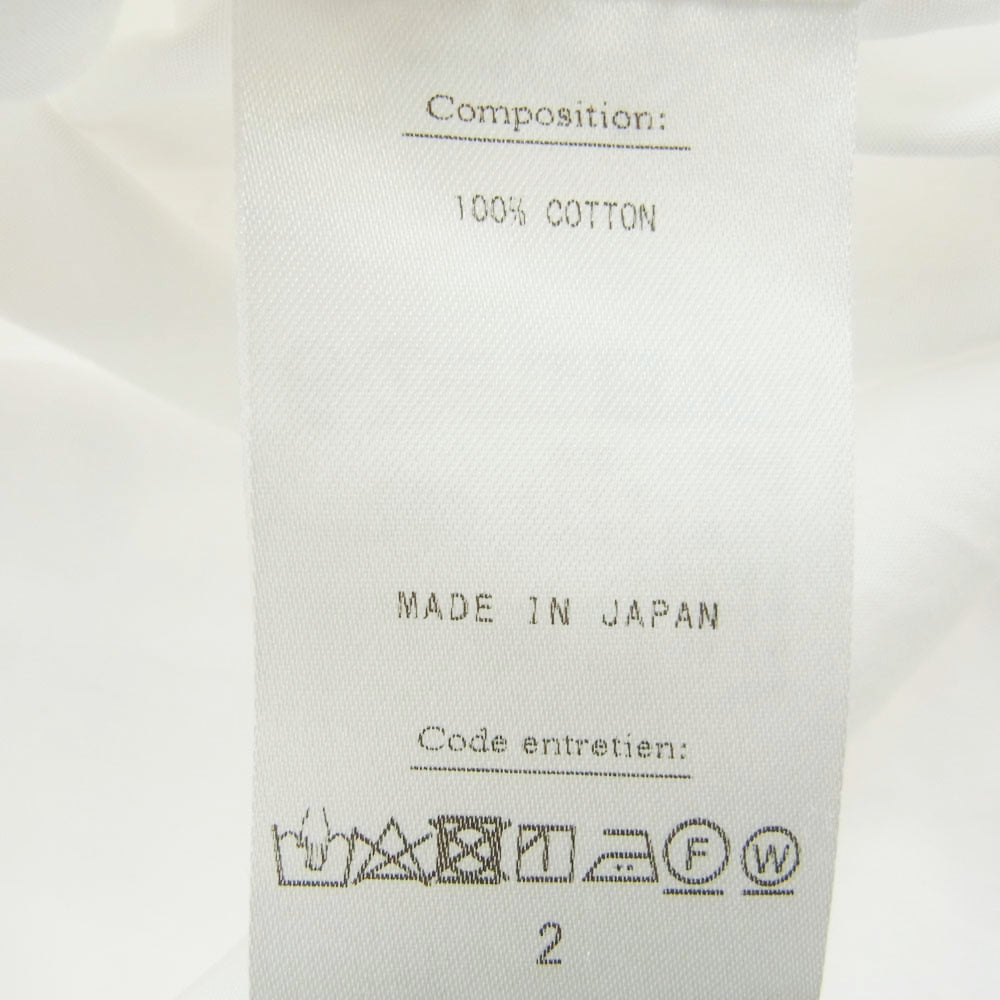 A.PRESSE アプレッセ 23SS 23SAP-02-11H REGULAR COLLAR SHIRT レギュラーカラー 長袖 シャツ ホワイト系 2【新古品】【未使用】【中古】