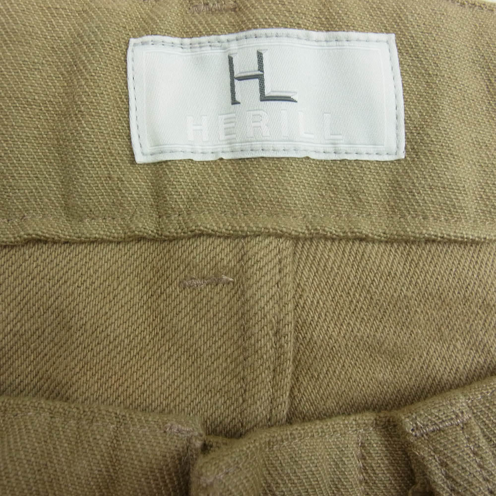 ヘリル 22-030-HL-8090-1 HL Denim Cargo Pants デニム カーゴ パンツ カーキ系 1【新古品】【未使用】【中古】