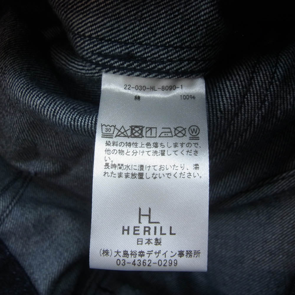 ヘリル 22-030-HL-8090-1 HL Denim Cargo Pants デニム カーゴ パンツ インディゴ インディゴブルー系 1【新古品】【未使用】【中古】