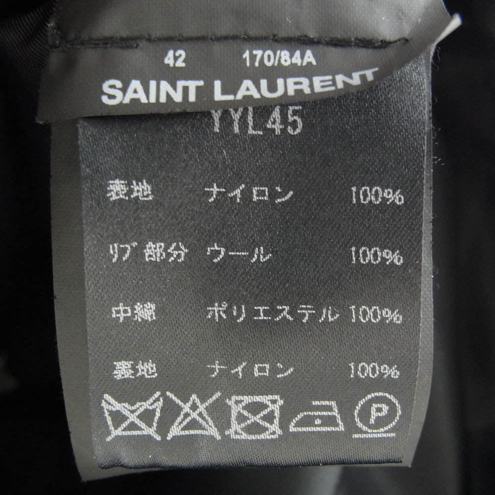 SAINT LAURENT サンローラン 15AW 397643 YYL45 エディ期 クラシック ボンバー ジャケット ブラック系【中古】