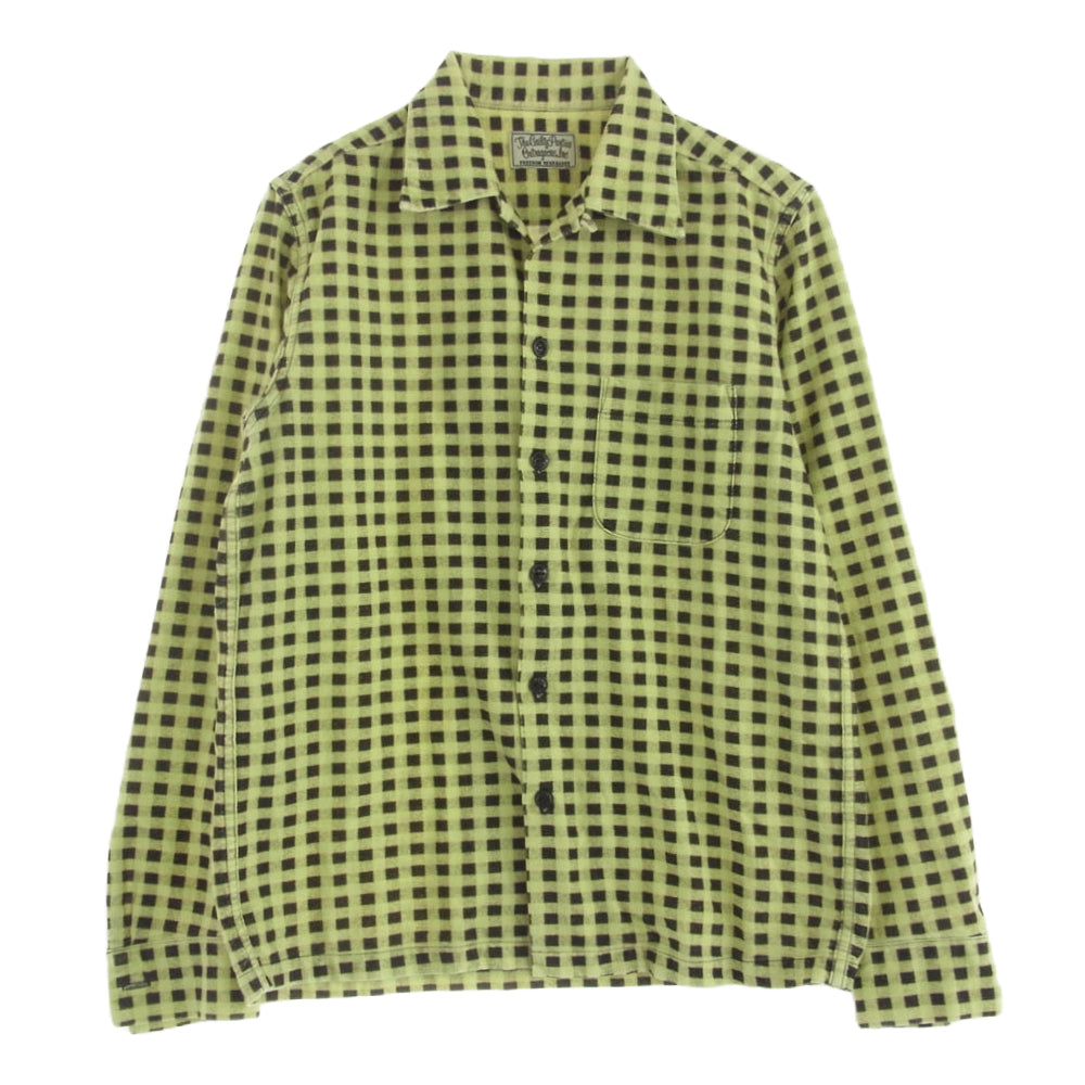WACKO MARIA ワコマリア チェック柄 長袖 シャツ イエロー系 ブラック系 S【中古】
