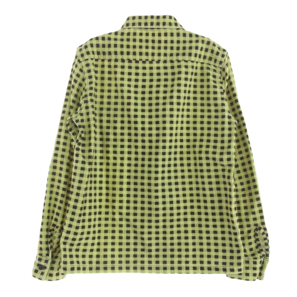 WACKO MARIA ワコマリア チェック柄 長袖 シャツ イエロー系 ブラック系 S【中古】