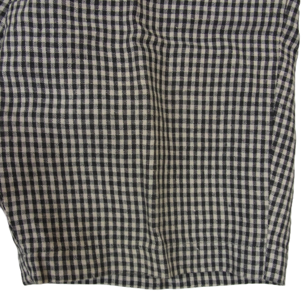 WACKO MARIA ワコマリア 12SS WMR-GGM-PT03 ギンガム チェック リネン ショート パンツ ショーツ ブラック系 S【中古】